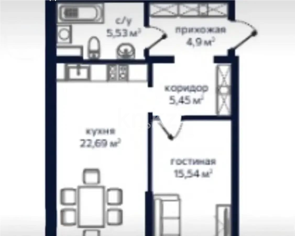 Продажа 2-комнатной квартиры, 56 м² в Алматы - фото 2