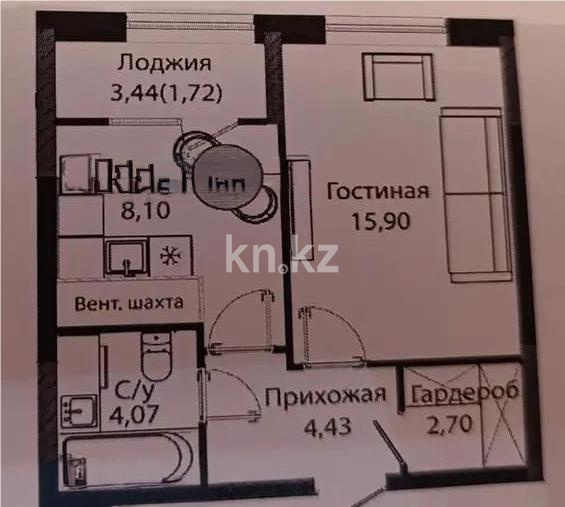 Продажа 1-комнатной квартиры, 38 м² в Астане - фото 3