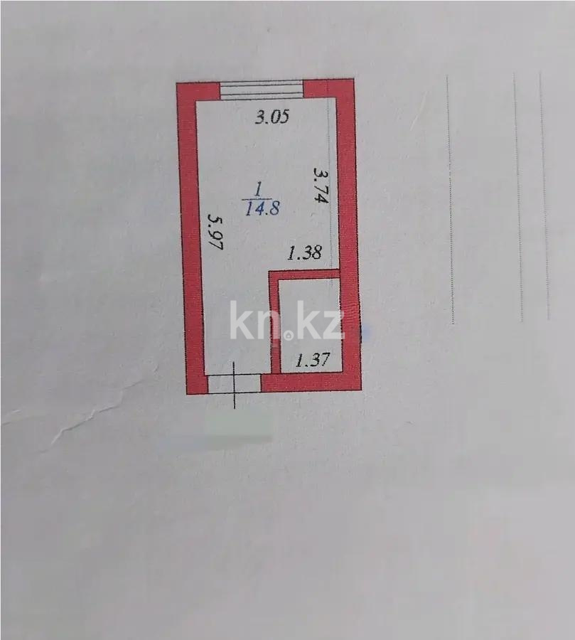 Продажа 1-комнатной квартиры, 18 м² в Астане