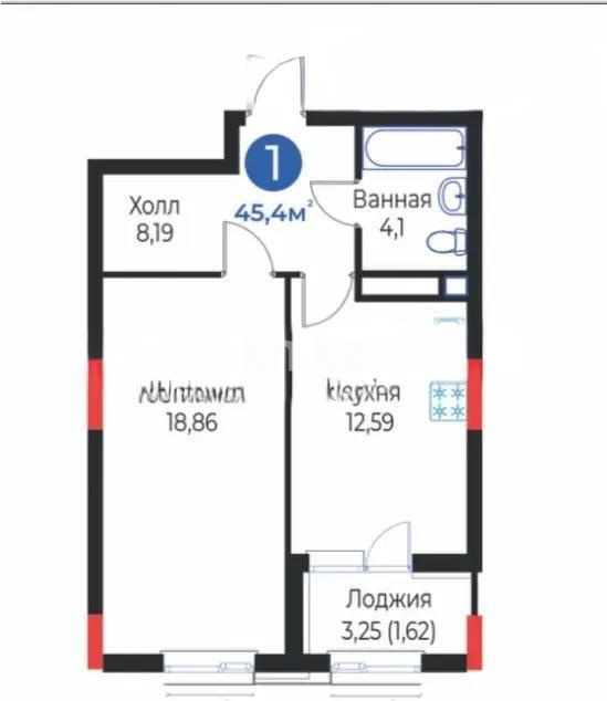Продажа 1-комнатной квартиры, 45.5 м², ул. Айтматова, дом  48 стр в Астане