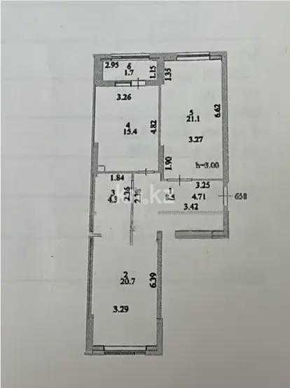 Продажа 2-комнатной квартиры, 71 м² в Астане