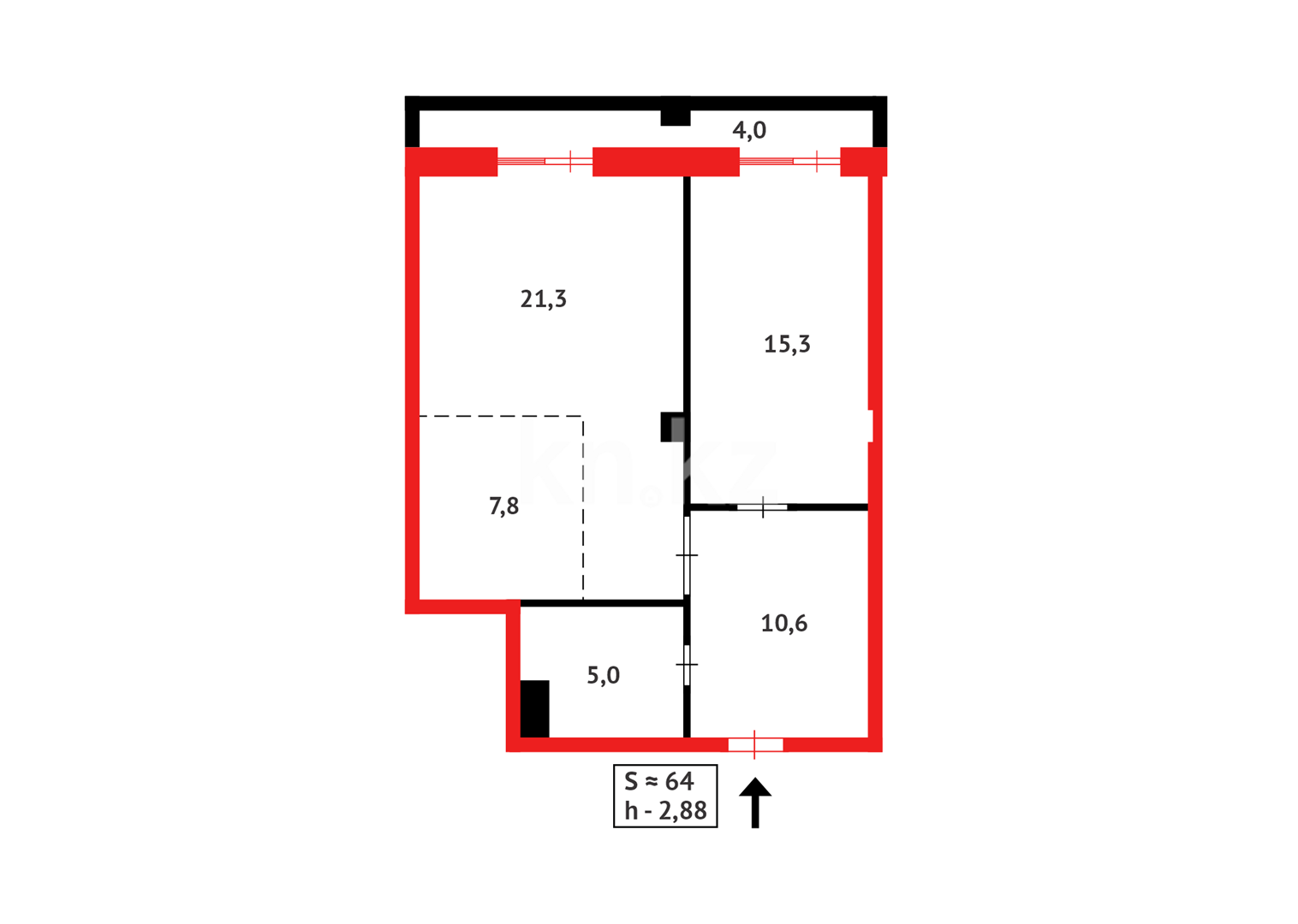 Продажа 2-комнатной квартиры, 64 м² в Караганде - фото 19