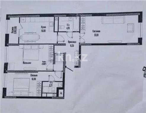 Продажа 3-комнатной квартиры, 95 м² в Астане