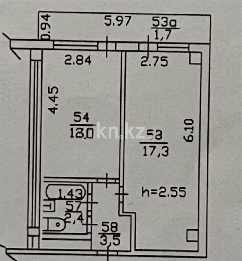 Продажа 1-комнатной квартиры, 37.3 м², мкр-н Кокмайса, дом  8 в Алматы