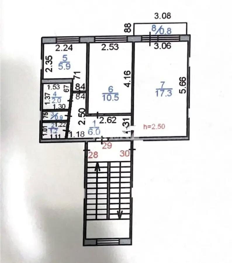 Продажа 2-комнатной квартиры, 44 м² в Караганде - фото 7