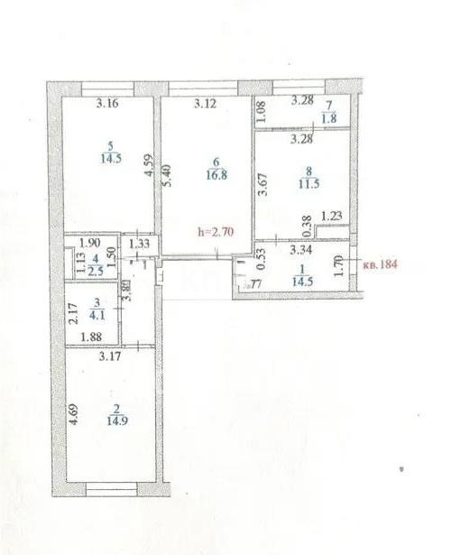 Продажа 3-комнатной квартиры, 80.6 м² в Алматы - фото 7