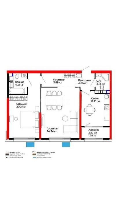 Продажа 2-комнатной квартиры, 77 м², пер. Лебедева, дом  1/1 в Алматы