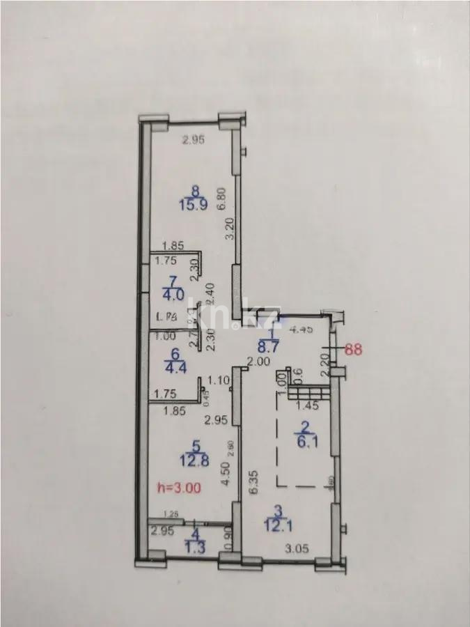 Продажа 3-комнатной квартиры, 65.3 м² в Алматы