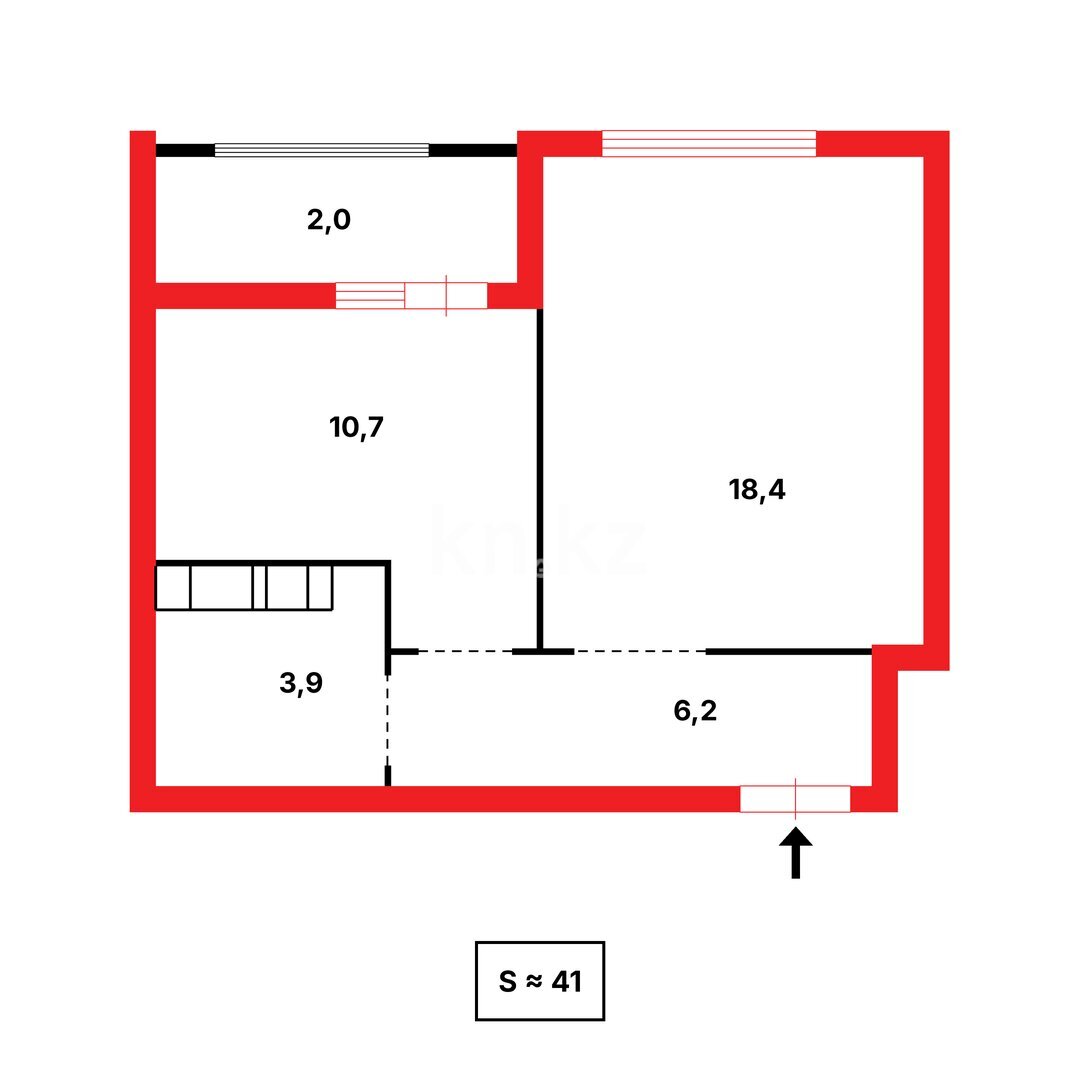 Продажа 1-комнатной квартиры, 41 м² в Астане - фото 2