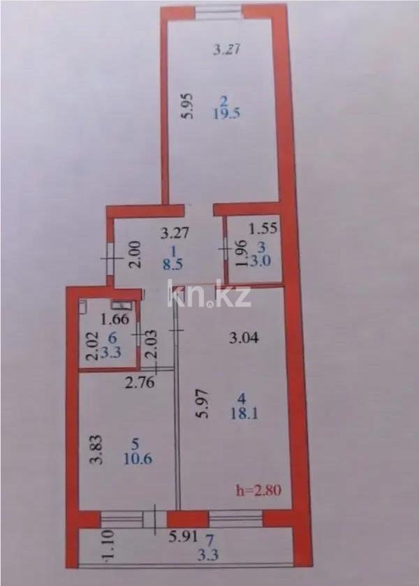 Продажа 2-комнатной квартиры, 66.5 м² в Астане - фото 6