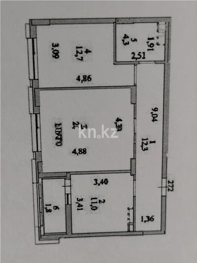 Продажа 2-комнатной квартиры, 63 м², ул. Казыбек би, дом  41/1 в Астане