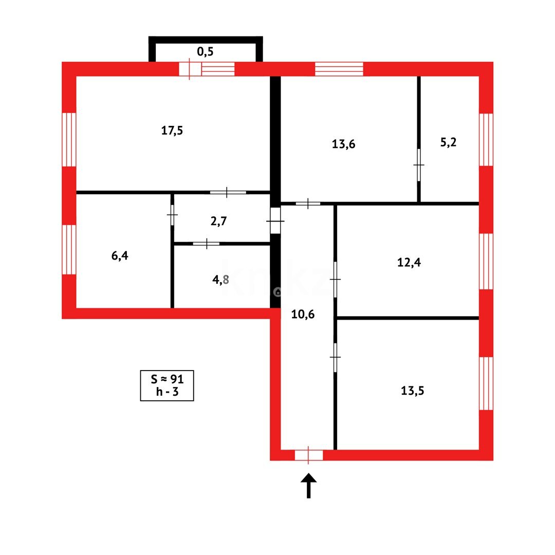 Продажа 4-комнатной квартиры, 91 м² в Караганде - фото 14