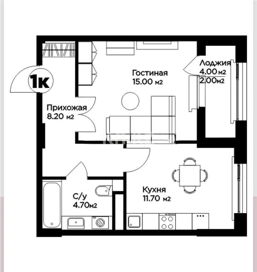 Продажа 1-комнатной квартиры, 42 м² в Астане - фото 4