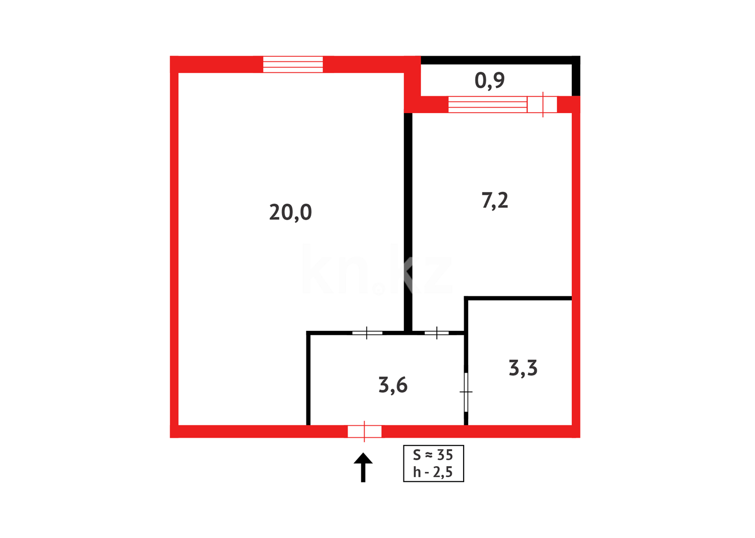 Продажа 1-комнатной квартиры, 35 м², мкр-н 18 в Караганде - фото 6