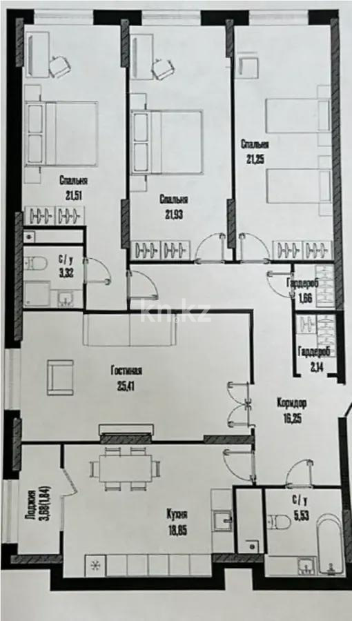 Продажа 4-комнатной квартиры, 140 м² в Астане