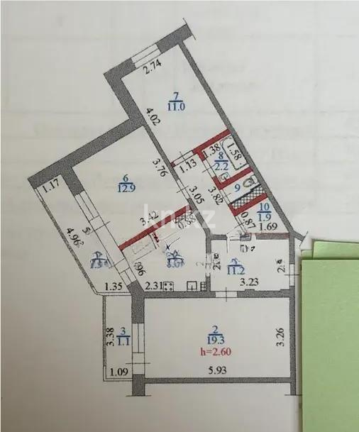 Продажа 3-комнатной квартиры, 70.4 м² в Алматы