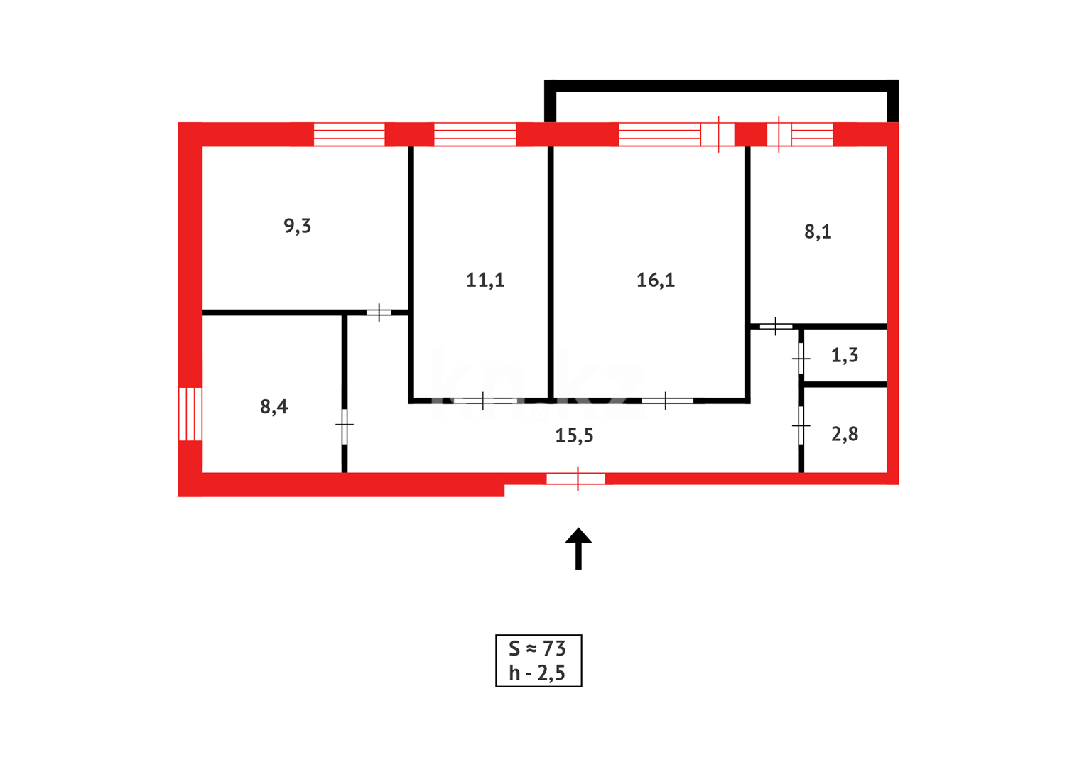 Продажа 4-комнатной квартиры, 72 м² в Сарани - фото 11