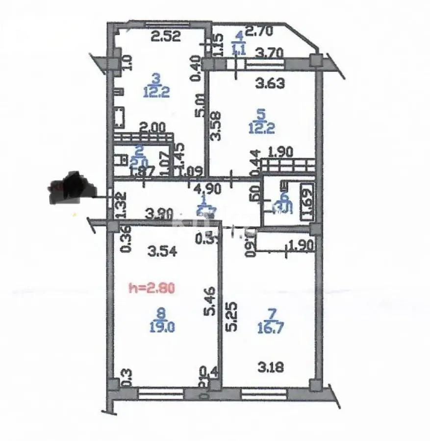 Продажа 3-комнатной квартиры, 72.9 м² в Алматы - фото 5