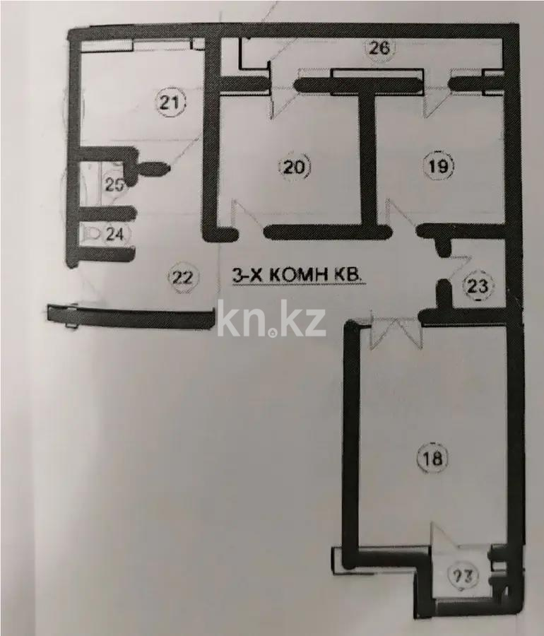 Продажа 3-комнатной квартиры, 86 м², ул. Азербаева, дом  37/1 в Астане