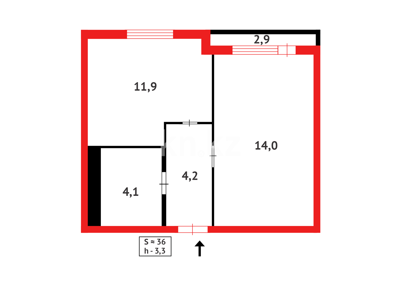 Продажа 1-комнатной квартиры, 36 м², ул. Кубрина в Астане - фото 6