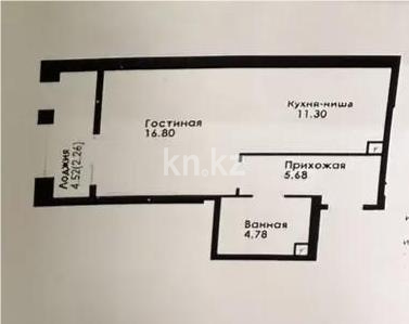 Продажа 1-комнатной квартиры, 41 м², ул. Навои, дом  30а/1 в Алматы
