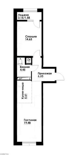 Продажа 2-комнатной квартиры, 52.37 м², ул. Фадеева, дом  38г в Алматы
