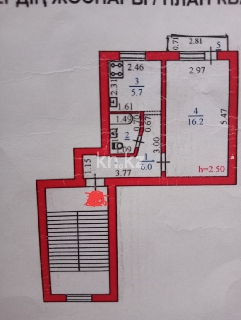 Продажа 1-комнатной квартиры, 31.1 м², пр. Ауэзова, дом  59 в Атырау