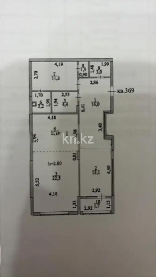 Продажа 3-комнатной квартиры, 92 м², ул. Айнакол, дом  66 в Астане - фото 8
