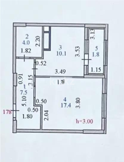 Продажа 1-комнатной квартиры, 41 м² в Астане - фото 2