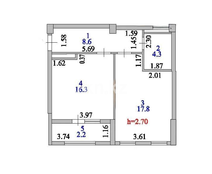 Продажа 1-комнатной квартиры, 49.2 м² в Астане - фото 5