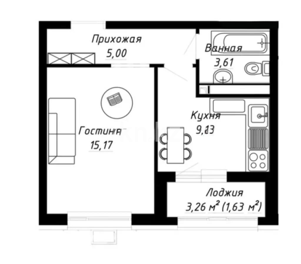 Продажа 1-комнатной квартиры, 35 м² в Астане - фото 3