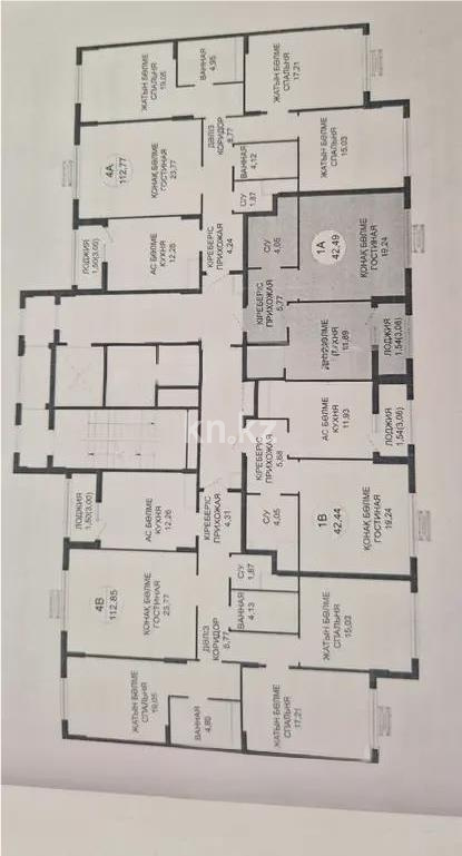 Продажа 1-комнатной квартиры, 42.49 м² в Астане