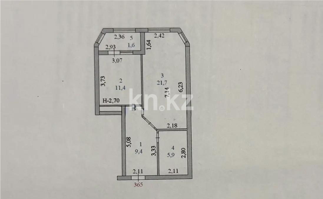 Продажа 1-комнатной квартиры, 50 м², пр. Тауелсыздык, дом  34/1 в Астане - фото 5