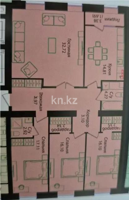 Продажа 4-комнатной квартиры, 130 м², ул. Е-15, дом  16 в Астане