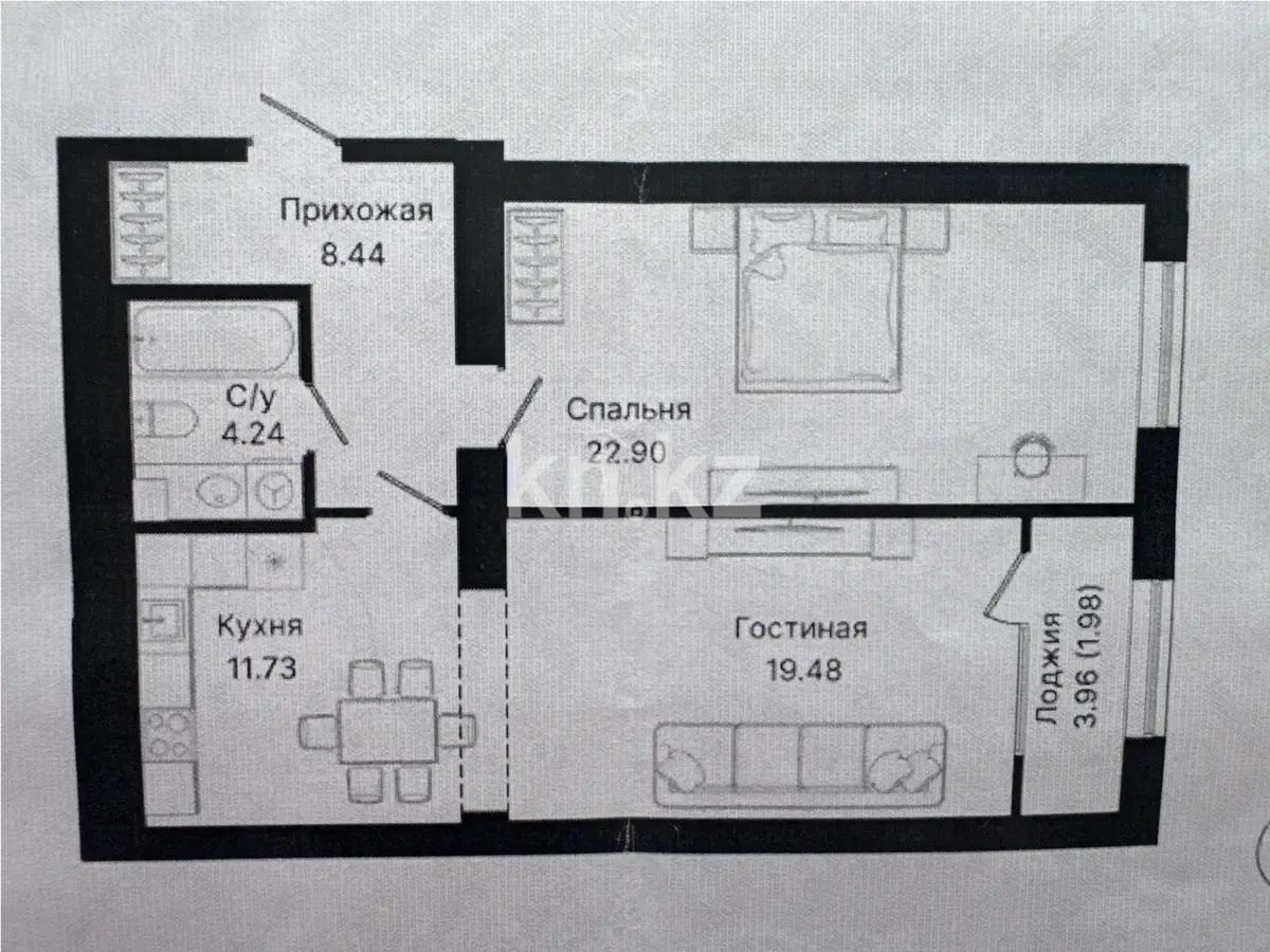 Продажа 2-комнатной квартиры, 68.1 м² в Астане - фото 4