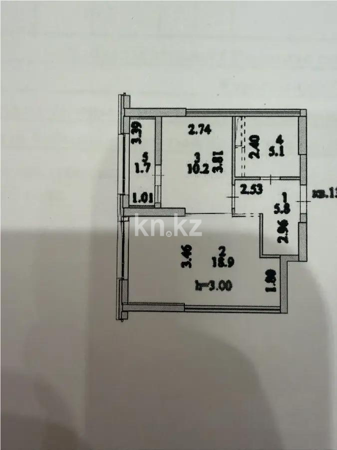 Продажа 1-комнатной квартиры, 41.7 м² в Астане