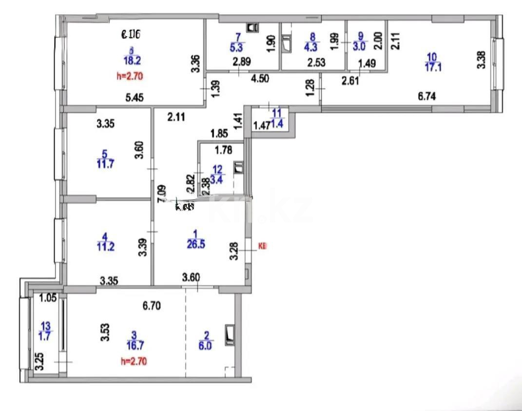 Продажа 5-комнатной квартиры, 127 м², пр. Туран, дом  57г в Астане - фото 3