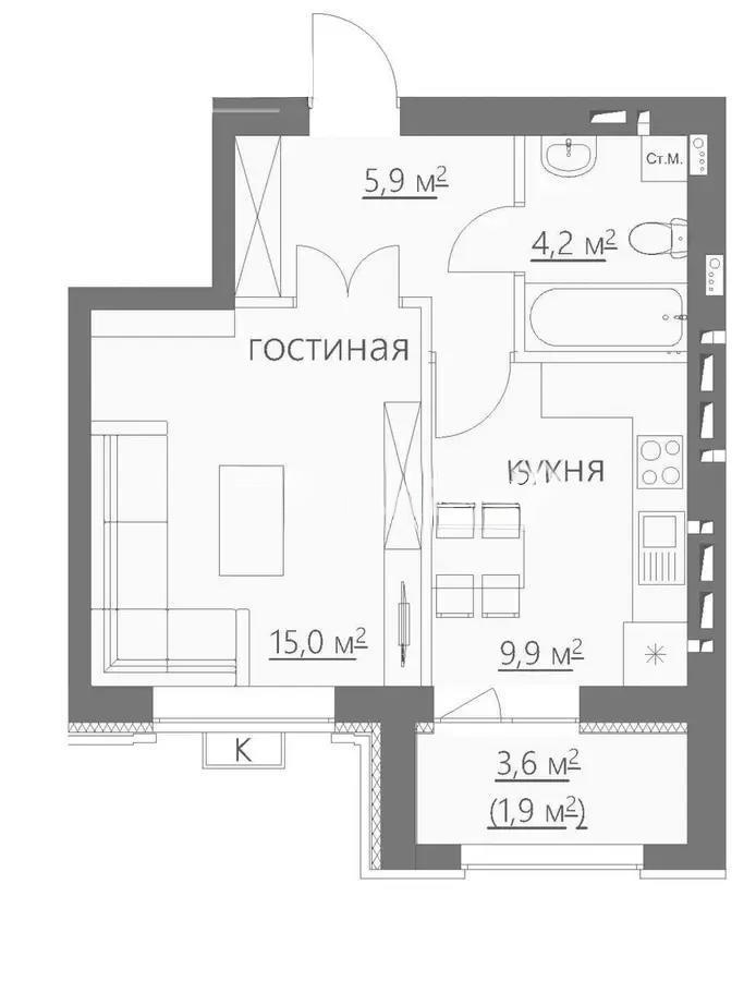 Продажа 1-комнатной квартиры, 38 м², 067 учетный квартал, дом  464/4 в Караганде