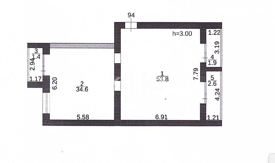 Продажа 3-комнатной квартиры, 94 м², 137 учетный квартал, дом  787 в Караганде - фото 14
