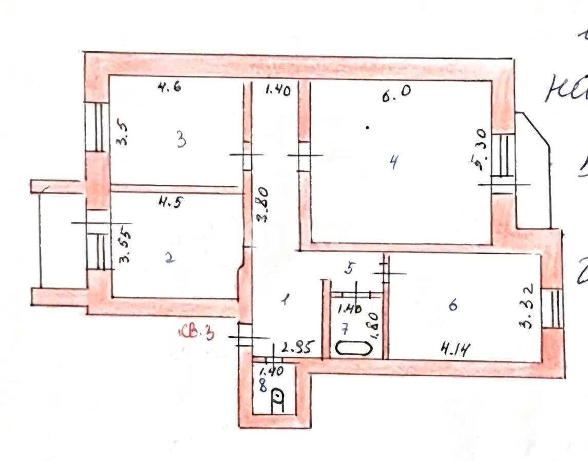 Продажа 3-комнатной квартиры, 102 м² в Астане