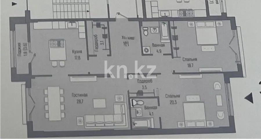 Продажа 3-комнатной квартиры, 117 м² в Астане - фото 7