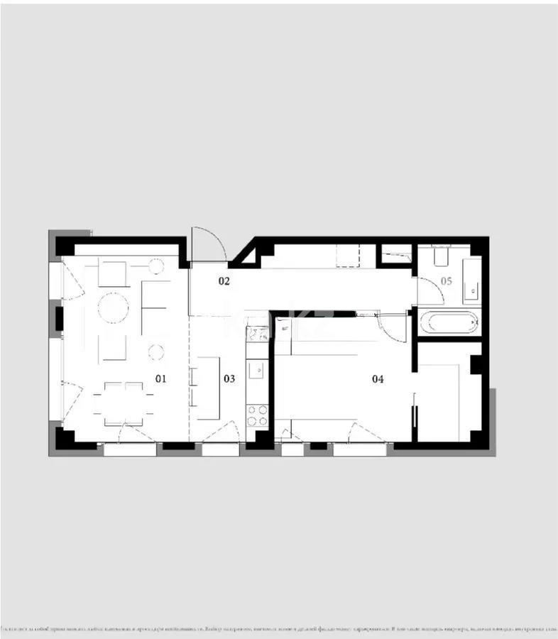 Продажа 2-комнатной квартиры, 56 м², ул. Култобе, дом  24/7 в Алматы