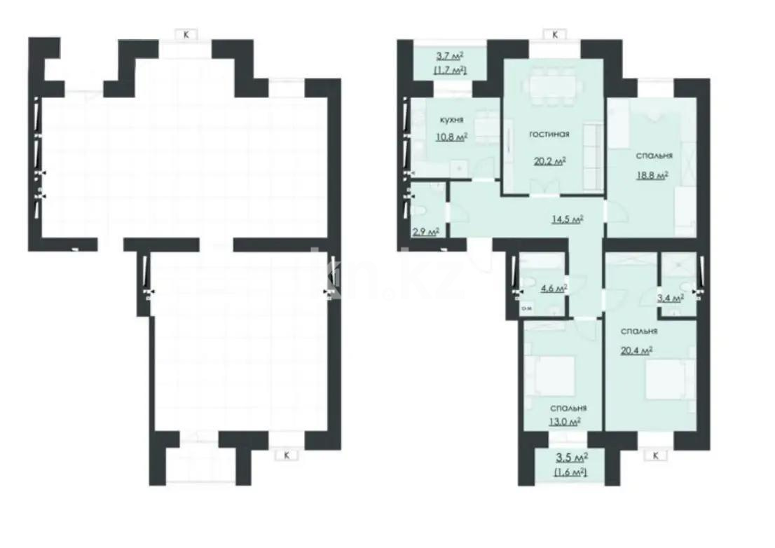 Продажа 4-комнатной квартиры, 116 м², ул. Карбышева, дом  4/3 в Караганде