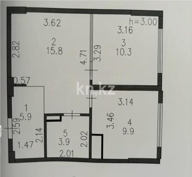 Продажа 2-комнатной квартиры, 45.8 м² в Астане - фото 5