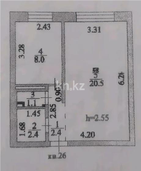Продажа 1-комнатной квартиры, 34.4 м² в Астане - фото 6