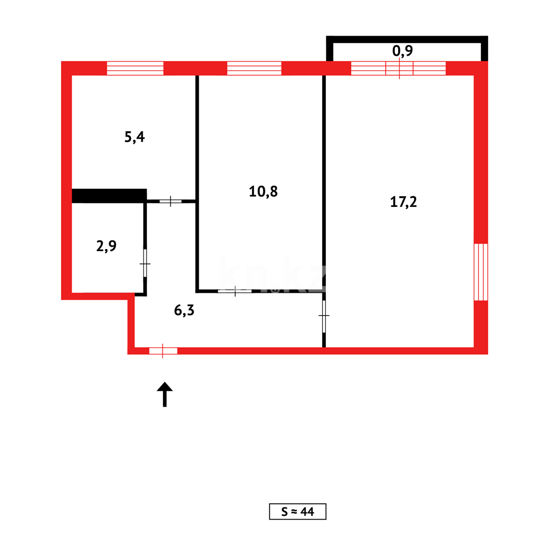 Продажа 2-комнатной квартиры, 43 м², пр. Республики в Темиртау - фото 11