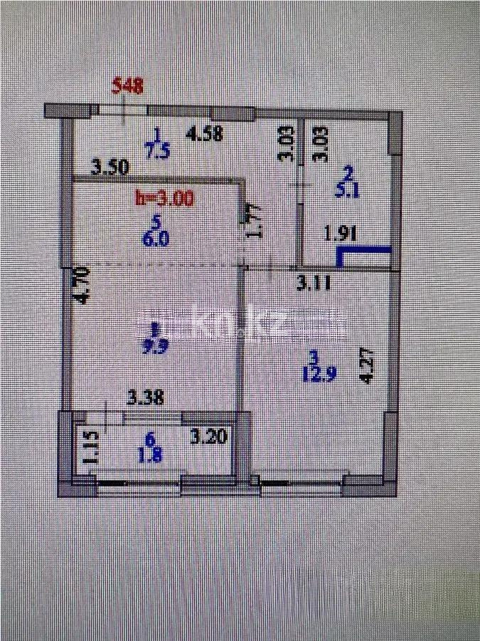 Продажа 2-комнатной квартиры, 43.2 м², ул. Култегин, дом  4а в Астане - фото 2