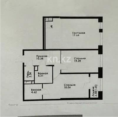 Продажа 3-комнатной квартиры, 83.46 м², ул. Навои, дом  30а/1 в Алматы