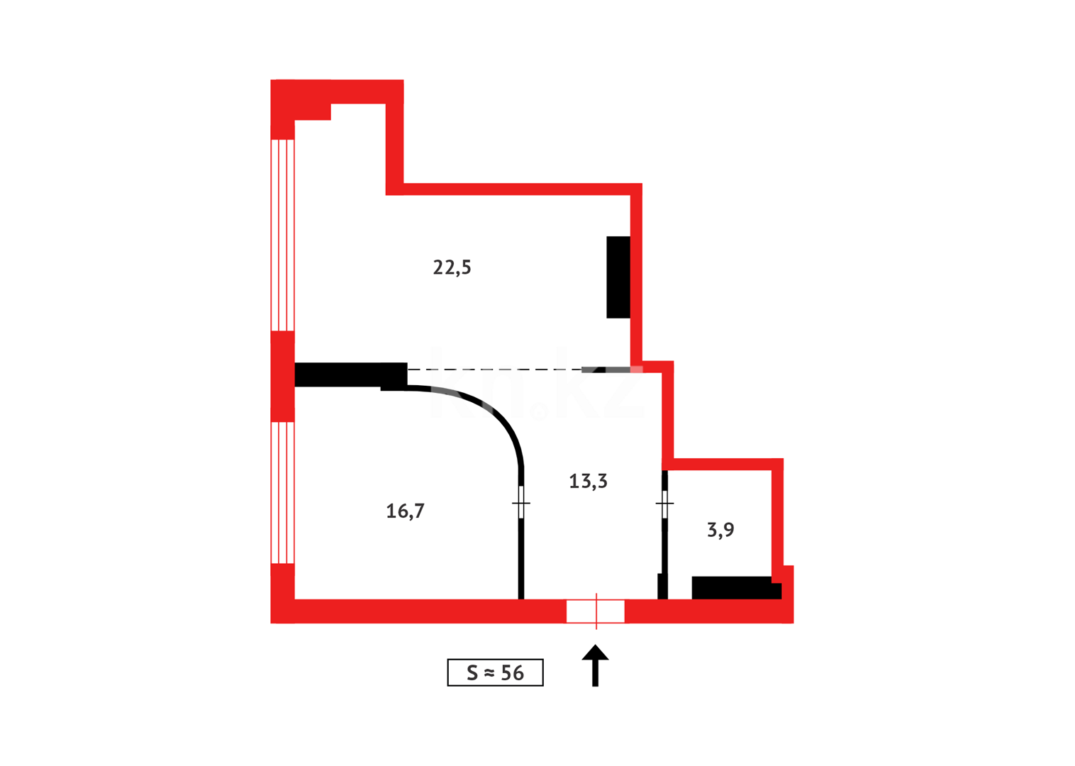 Продажа 2-комнатной квартиры, 56 м² в Астане - фото 13