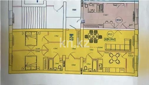 Продажа 3-комнатной квартиры, 85 м², ул. Кургальжинское шоссе, дом  37 в Астане